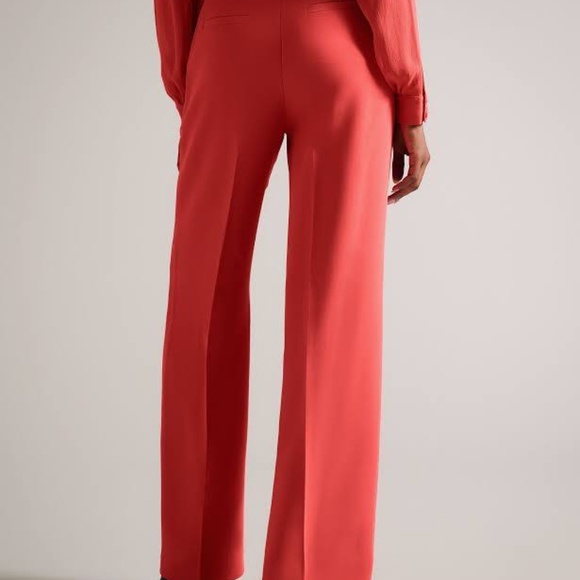 NWT Ted Baker London Women's Sayakat Wide-Leg Crepe Trousers - Picture 2 of 7